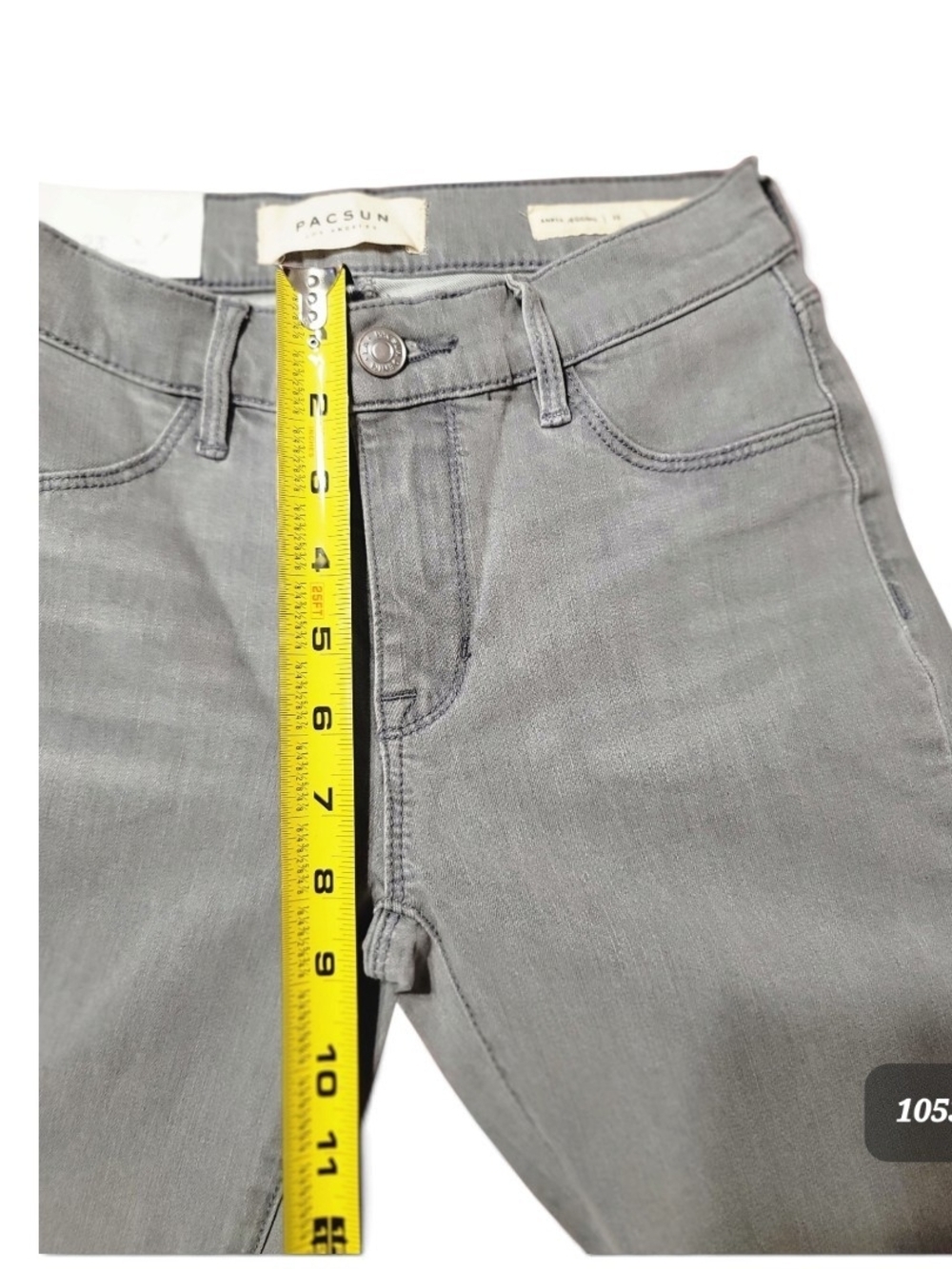 PACSUN - 23" Waist Women's Gray Distressed Skinny Jeans - Picture 5 of 6